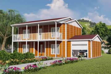 196 m2 4+1 Prefabrik Ev